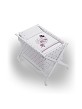 Crib In X In White Beech + Bedding + Garment + Mattress - Mod. Amorosos - Pink