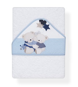 Bath Cape White Blue...