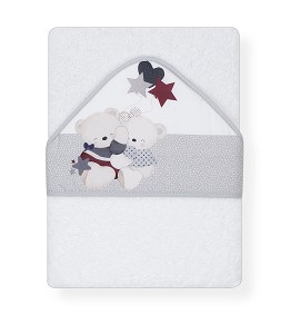 Bath Cape Embroidery White...