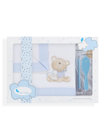 S/ábanas minicuna 100/% algod/ón S/ábanas Minicuna Oso Cari/ñoso Blanco Azul