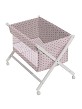 Crib In X In White Beech + Bedding + Transparent Garment + Mattress - Mod. Agua Marina - Pink