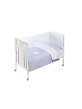 Cot Monet Premium + Set Cot Bed 60X120 (Duvet Cover+Bumper+Pillow) - Cotton - Mod. Estrella - Blue
