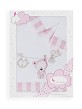 3 Pcs Bedding Set For Cot Bed Flannell - Mod. Tendedero Oso White/Pink