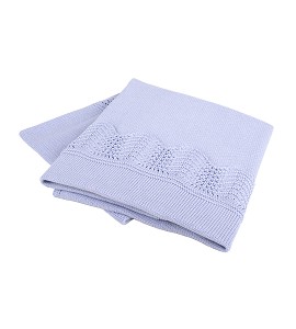 Draft Blanket Blue Cotton