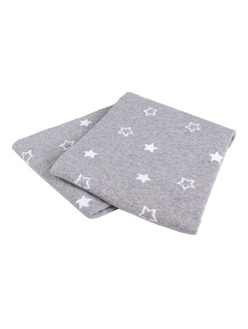 Star Blanket White and Grey Cottton