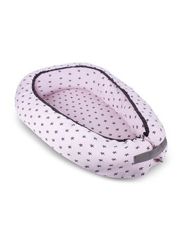 Nest Pillow - 86X50 - Jersey Cotton Fabric - Mod. Star - Pink