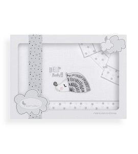 Sábanas Cuna Erizo Baby Gris