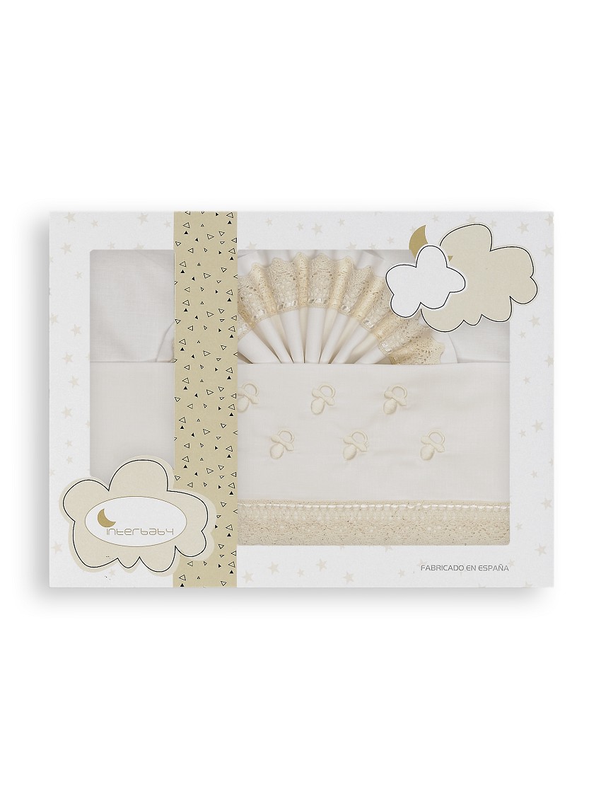 Sábanas Minicuna Chupetes Beige Sábanas bordadas para Sábanas Minicuna Chupetes Beige Sábanas bordadas para