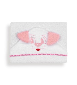 Bath Cape Pink Dog Ears