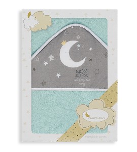 Bath Cape Green Print Sweet...