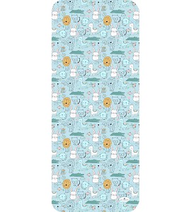 Cover For Pram 83X33 - Breathable/Cotton - Mod. Animals - Blue
