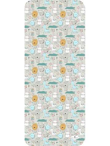 Cover For Pram 83X33 - Breathable/Cotton - Mod. Animals - Gray
