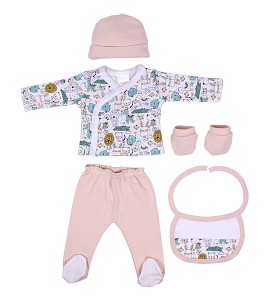 Set Regalo 5 Piezas Zoo Rosa