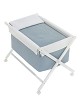 Crib In X In White Beech + Bedding + Garment + Mattress - Mod. Astrid - Petrol