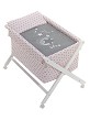 Crib In X In White Beech + Bedding + Garment + Mattress - Mod. Love You - Pink