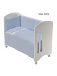 3 Pcs Set Cot Bed 60X120 (Quilt+Bumper+Pillow) - Cotton Waffel - Mod. Astrid - Blue