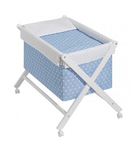 Exclusive Bassinet Star Mindoo + Letters 1.St Year'S Present. Color : Blue