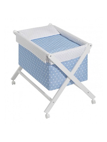 Exclusive Bassinet Star Mindoo + Letters 1.St Year'S Present. Color : Blue