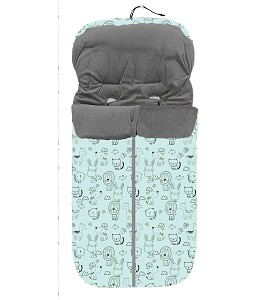 Universal Footmuff Stroller Green Animals