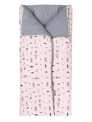 Receiving Blanket/Sleeping Bag - 75 X 65 Cms - Cotton - Mod. Dakota - Pink
