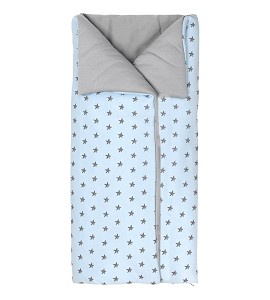 Receiving Blanket/Sleeping Bag - 75 X 65 Cms - Cotton - Mod. Love You - Blue