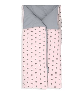 Receiving Blanket/Sleeping Bag - 75 X 65 Cms - Cotton - Mod. Love You - Pink