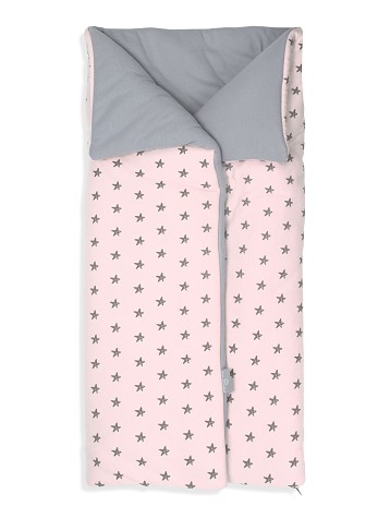Receiving Blanket/Sleeping Bag - 75 X 65 Cms - Cotton - Mod. Love You - Pink