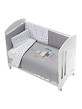 3 Pcs Set Cot Bed 60X120 (Duvet Cover+Bumper+Pillow) - Cotton Jersey - Mod. Dakota - Gray