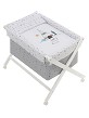 Crib In X In White Beech + Bedding + Garment + Mattress - Mod. Dakota - White