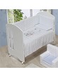 Cot Lovely Premium + Set Cot Bed 60X120 (Quilt+Bumper+Pillow) - Cotton - Mod. Oso Columpio - Blue