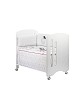 Cot Lovely Premium + Set Cot Bed 60X120 (Quilt+Bumper+Pillow) - Cotton - Mod. Oso Amoroso - Pink