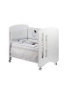 Cot Lovely Premium + Set Cot Bed 60X120 (Quilt+Bumper+Pillow) - Cotton - Mod. Oso Amoroso - Gray