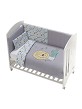 Cot New Star Premium + Set Cot Bed 60X120 (Duvet Cover+Bumper+Pillow) - Cotton - Mod. Indara - Gray
