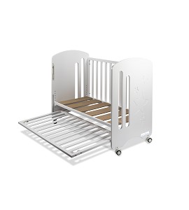 Cot Bed For Mattress 60X120 - Mod. New Star - White Color
