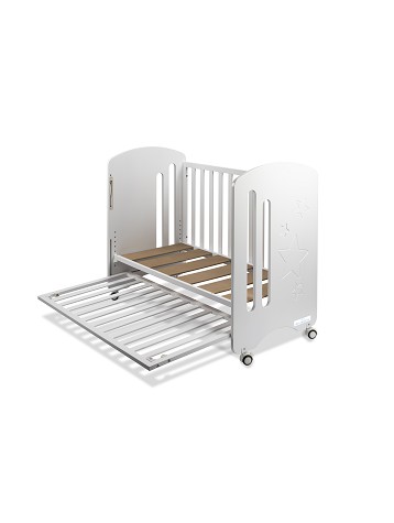 Cot Bed For Mattress 60X120 - Mod. New Star - White Color
