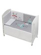 3 Pcs Set Cot Bed 60X120 (Quilt+Bumper+Pillow) - Jersey - Mod. Tipi Oso - Gray