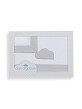 3 Pcs Bedding For Pram(Sheet106X72+Fitted S.80X40X7+Case38X25) Cotton - Mod. Cloud W/Gray