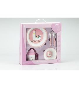 Vajilla Bebé 5 Piezas Llama