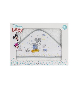 Bath Cape White and Grey Disney Counting Sheepp Mickey