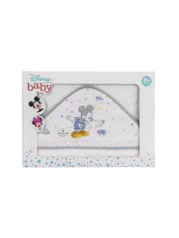 Bath Cape White and Grey Disney Counting Sheepp Mickey
