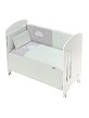 3 Pcs Set Cot Bed 60X120 (Quilt+Bumper+Pillow) - Cotton Waffel - Mod. Viggo - Green