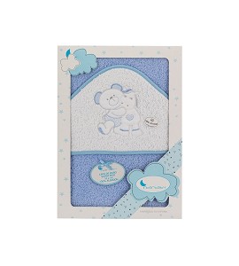 Capa de Baño Oso Pony Azul