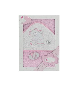 Capa de Baño Oso Pony Rosa