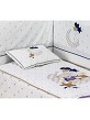 3 Pcs Set Cot Bed 60X120 (Quilt+Bumper+Pillow) - Jersey - Mod. Amorosos - Beige