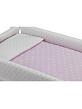 Crib In X In White Beech + Bedding + Garment + Mattress - Mod. Star - Pink