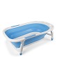 Bañera Plegable - Capa de Baño Osito Bañera con Peines Blanco y Azul