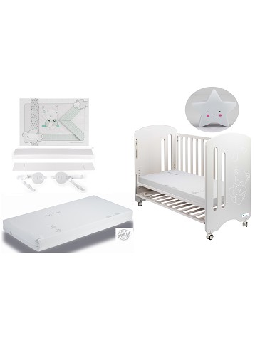 Lovely Premium Cradle Co-sleeping with mattress, Cradle Sheets Green Swing and Star night lamp Gift